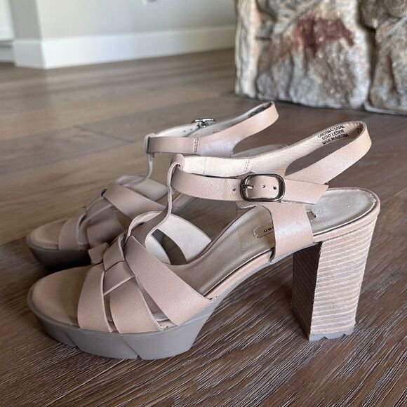 PAUL GREEN Raven Platform Sandal In Desert Light Nappa - Picture 5 of 14
